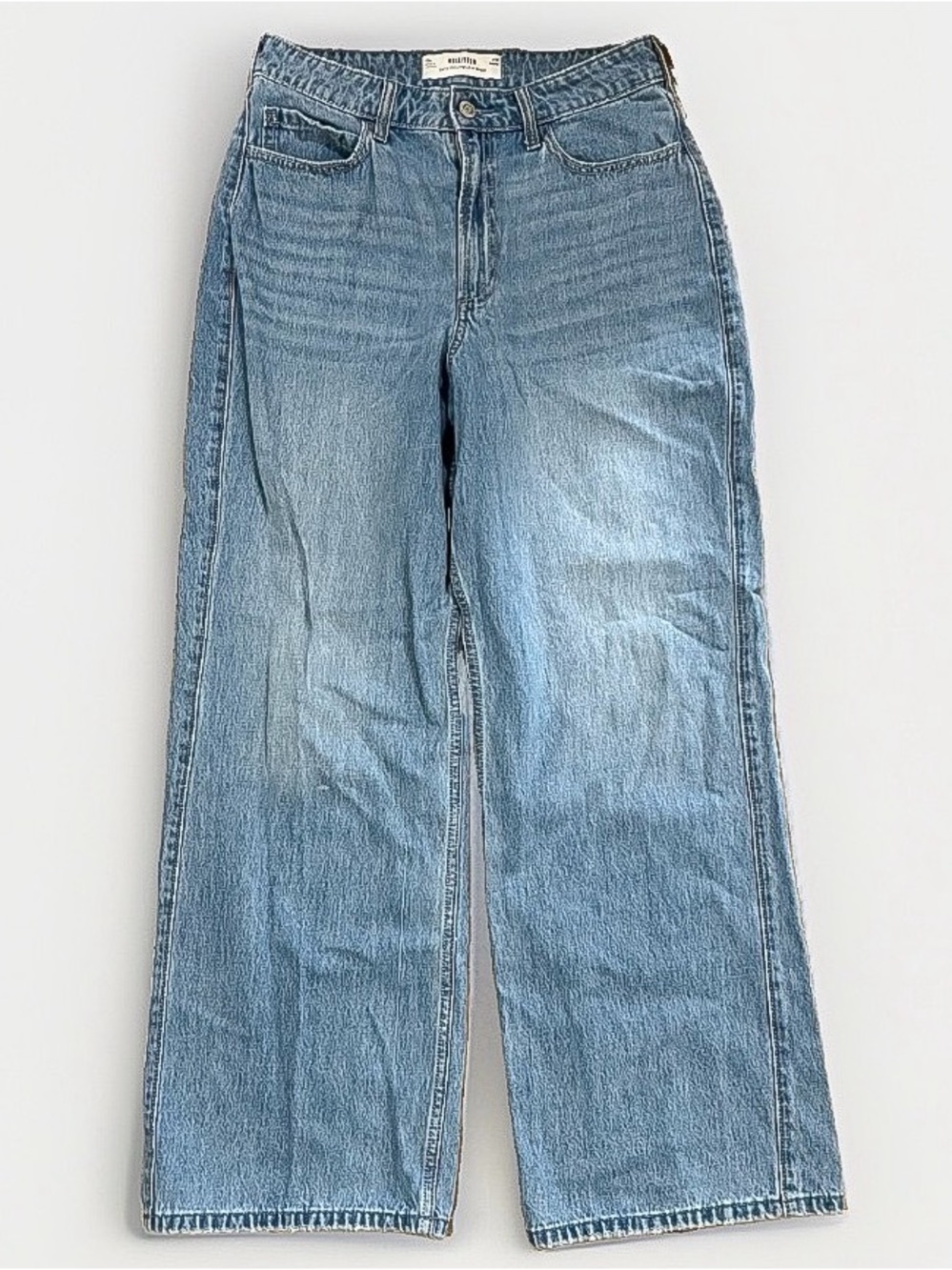 Hollister Women's Wide-Leg Jeans in Light Blue Wash size 10